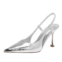 Pointed-toe Color-block Stiletto Heels