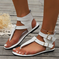 Low-Heel Roman Flip-Toe Sandals