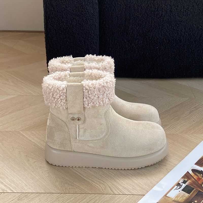 Retro Warm Fuzzy Cotton Shoes