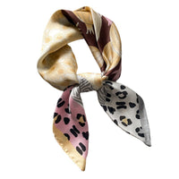Leopard Print Pomegranate Square Scarf