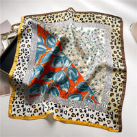 Leopard Print Pomegranate Square Scarf