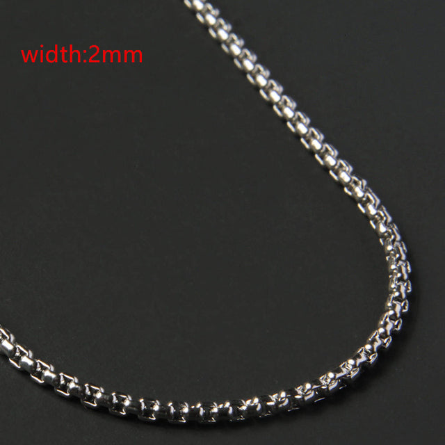 Less Steel Figaro Cuban Chain Necklace