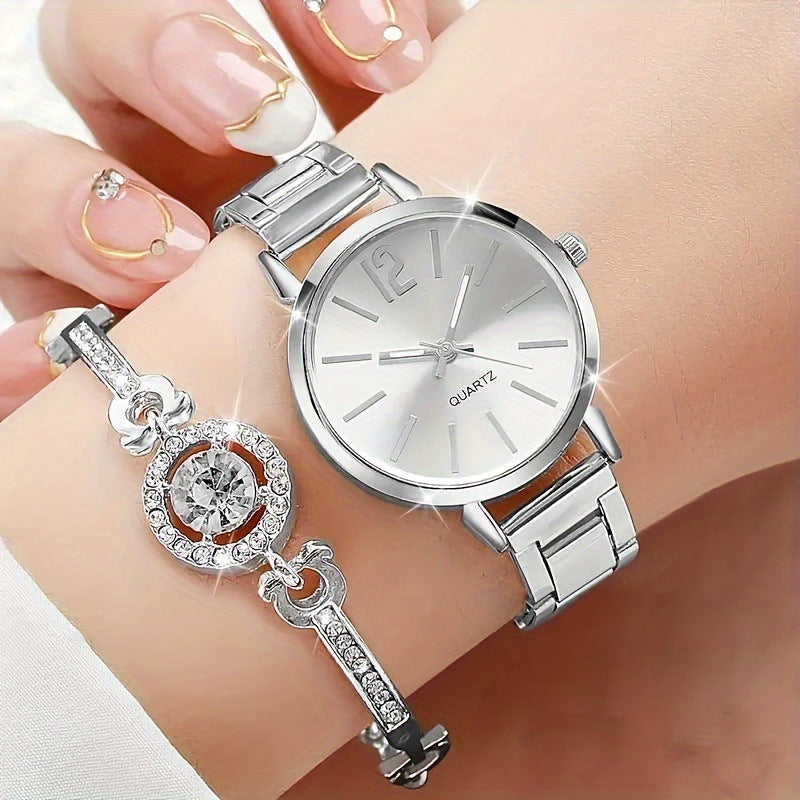 Silver Dial With Delicate Steel Strap