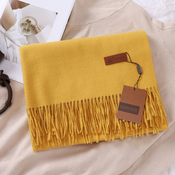 Solid Color Faux Cashmere Scarf