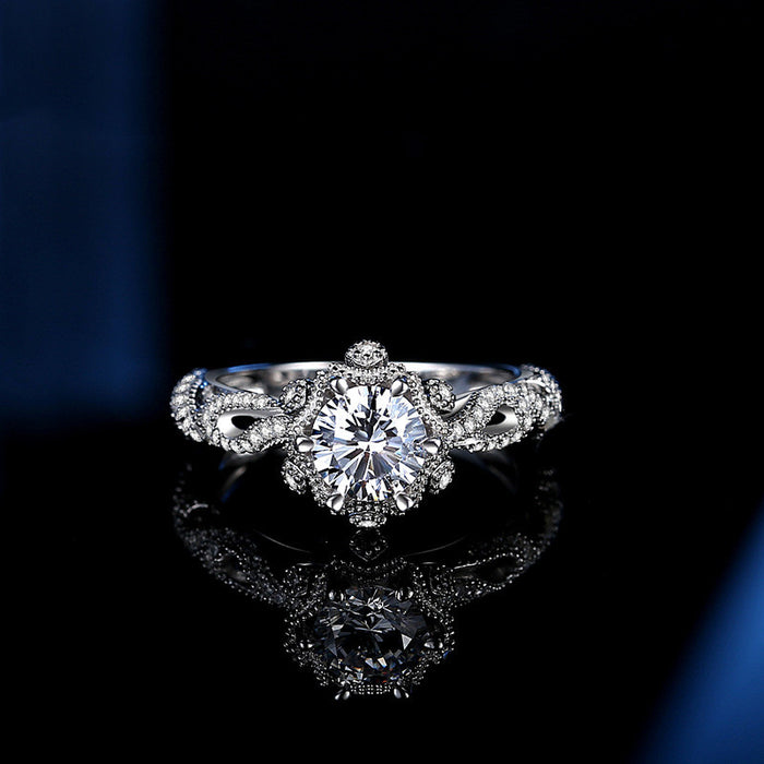 Ice And Fire Empty Setting Ring