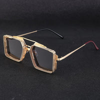 Vintage Steampunk Sunglasses Metal Hollow-out