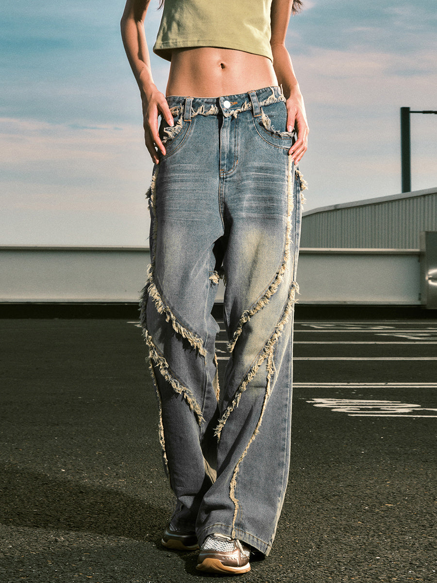 Retro Fit Jeans - High-Waist Denim
