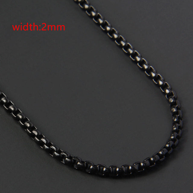 Less Steel Figaro Cuban Chain Necklace