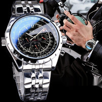 Casual Hollow Multi-function Mechanical Watch