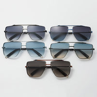 Twin-beam Metal Sunglasses