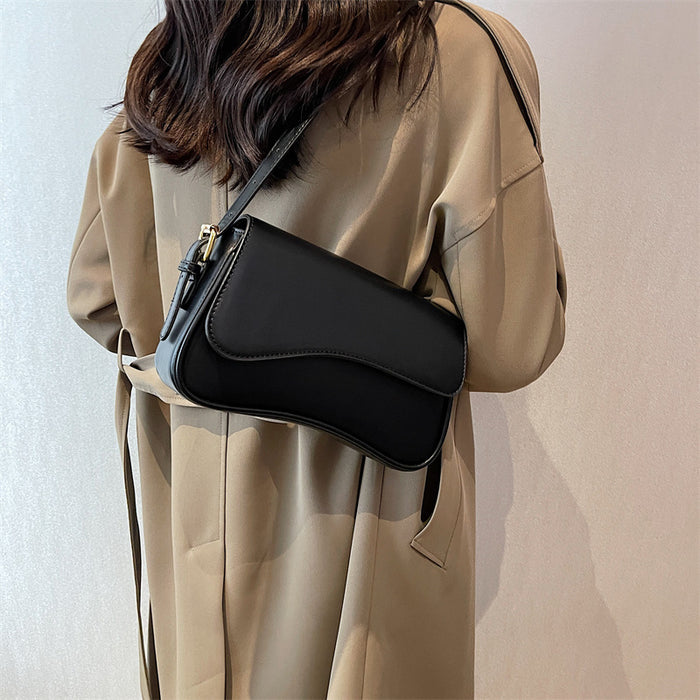 Flap-top Magnetic-clip Shoulder Bag