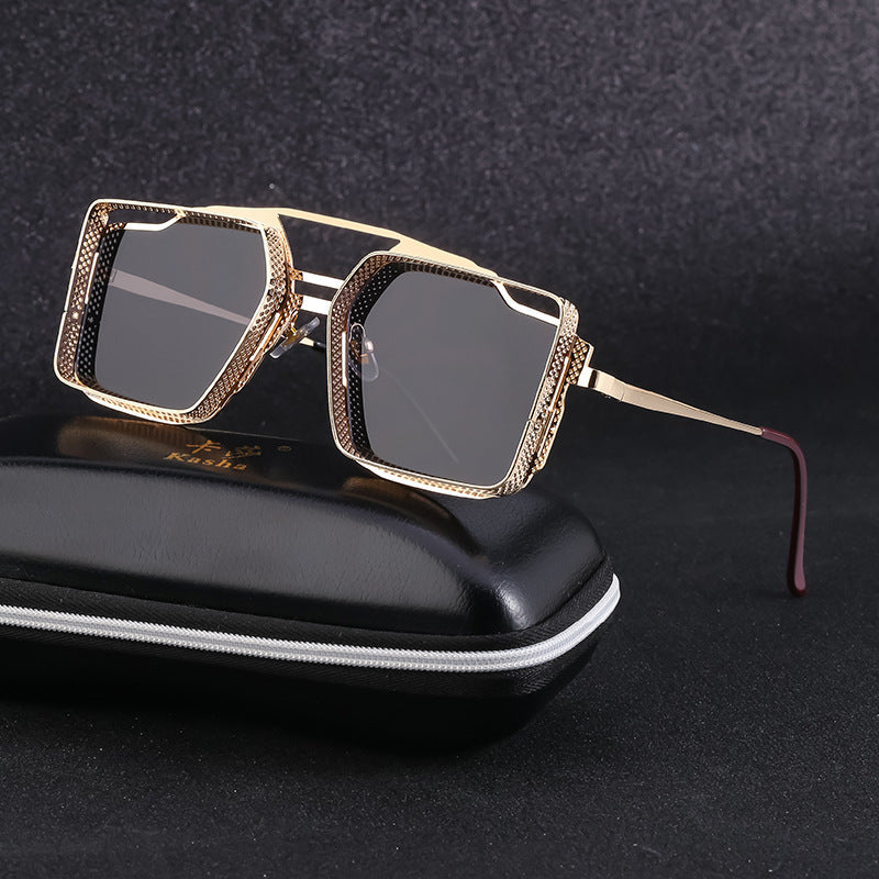 Vintage Steampunk Sunglasses Metal Hollow-out