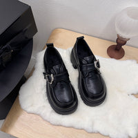 Thick-soled Height-increasing Leather Shoes