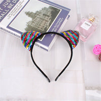Sequined Cat Ear Headband