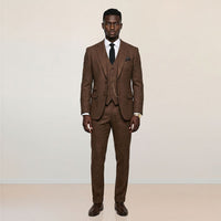 Herringbone Men's Suit Slim Fit