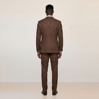 Herringbone Men's Suit Slim Fit
