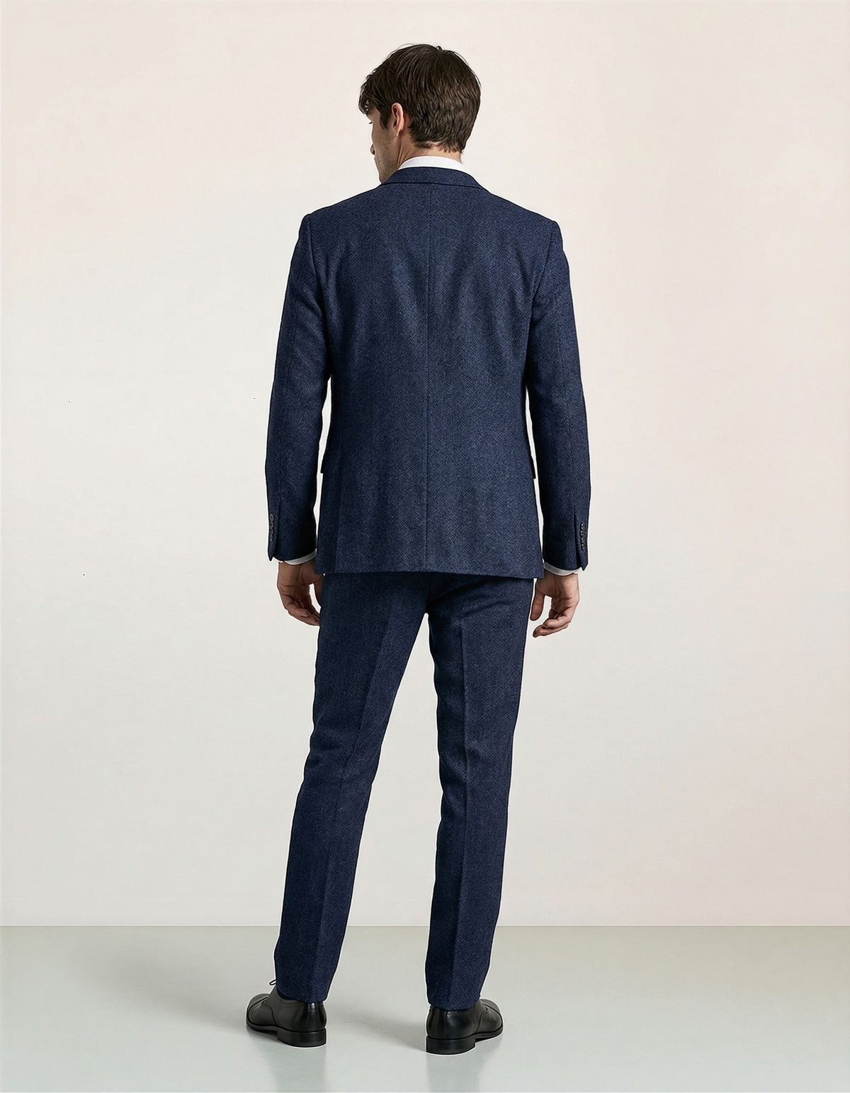 Autumn Winter Retro Herringbone Slim Fit Suits