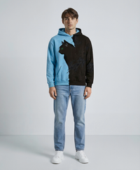 Black Cat Digital Print Top Hoodie