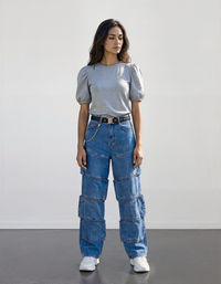 Personality Ripped Straight Jeans